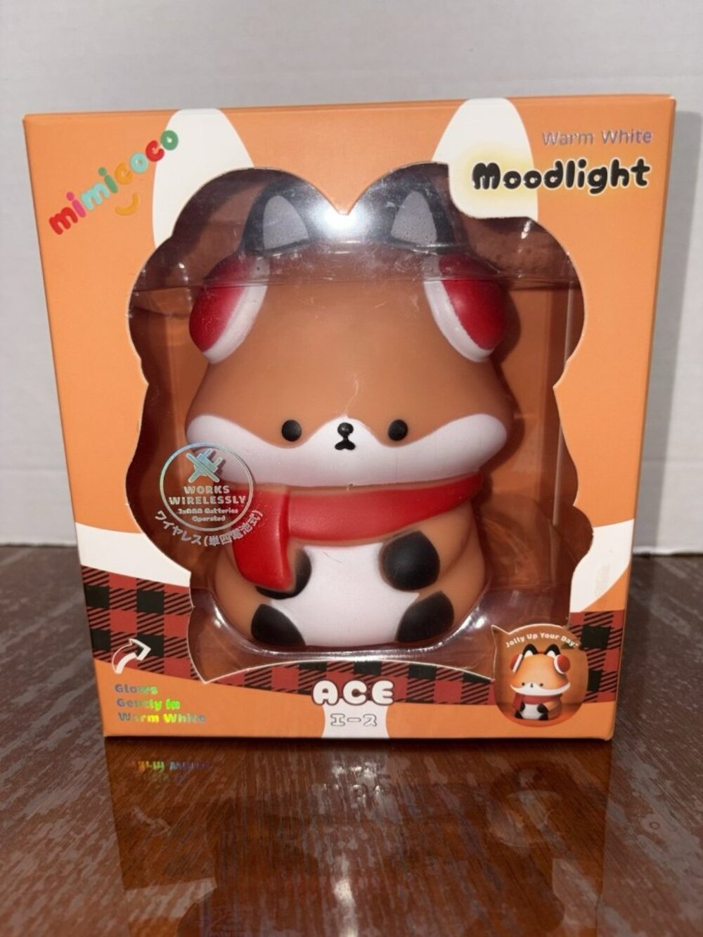 Mimicoco Moodlight Ace Fox Wireless 3x AAA Glows Warm White